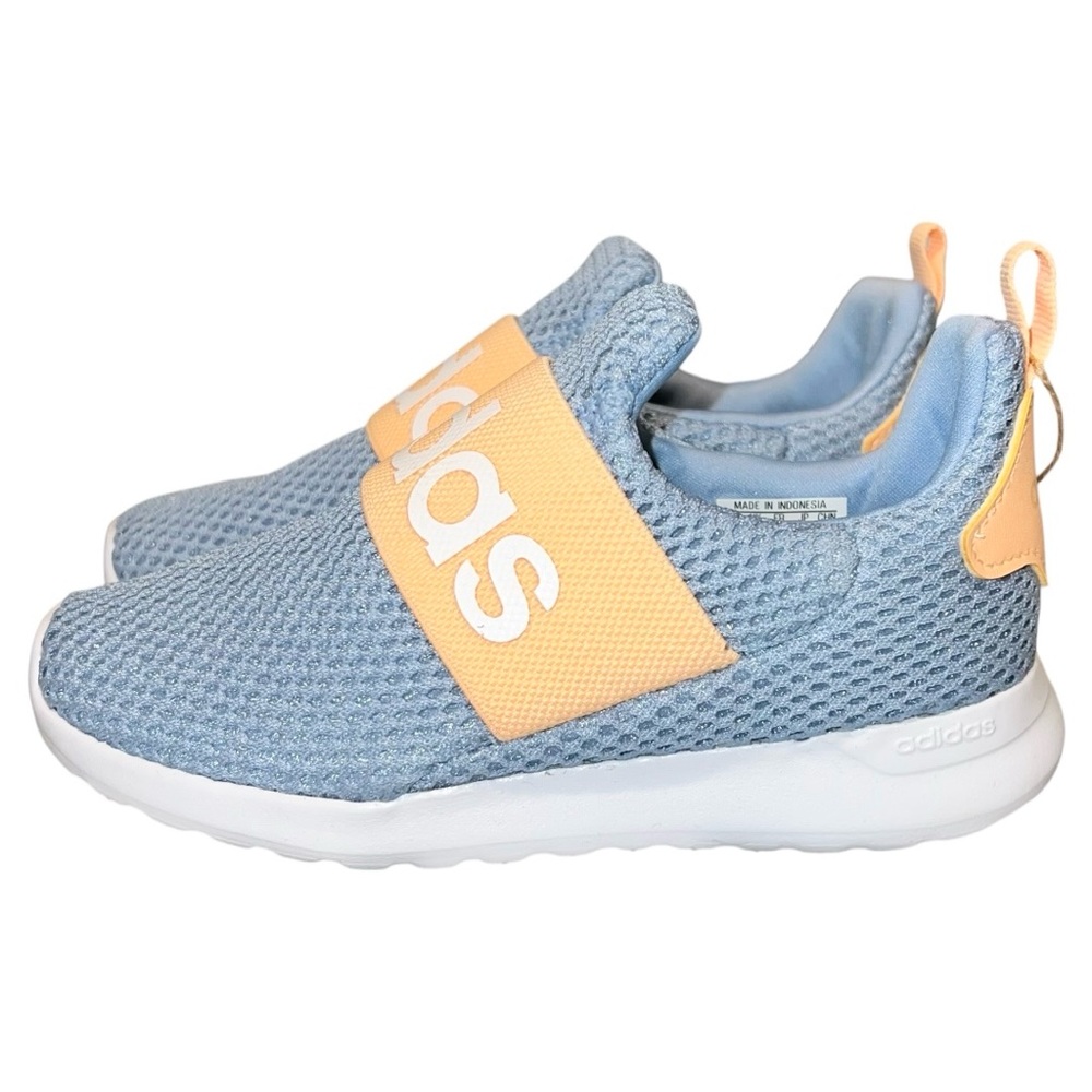 Adidas Shoes Kids Size 10K Light Blue Light Orange Lite Racer Adapt 4.0 New